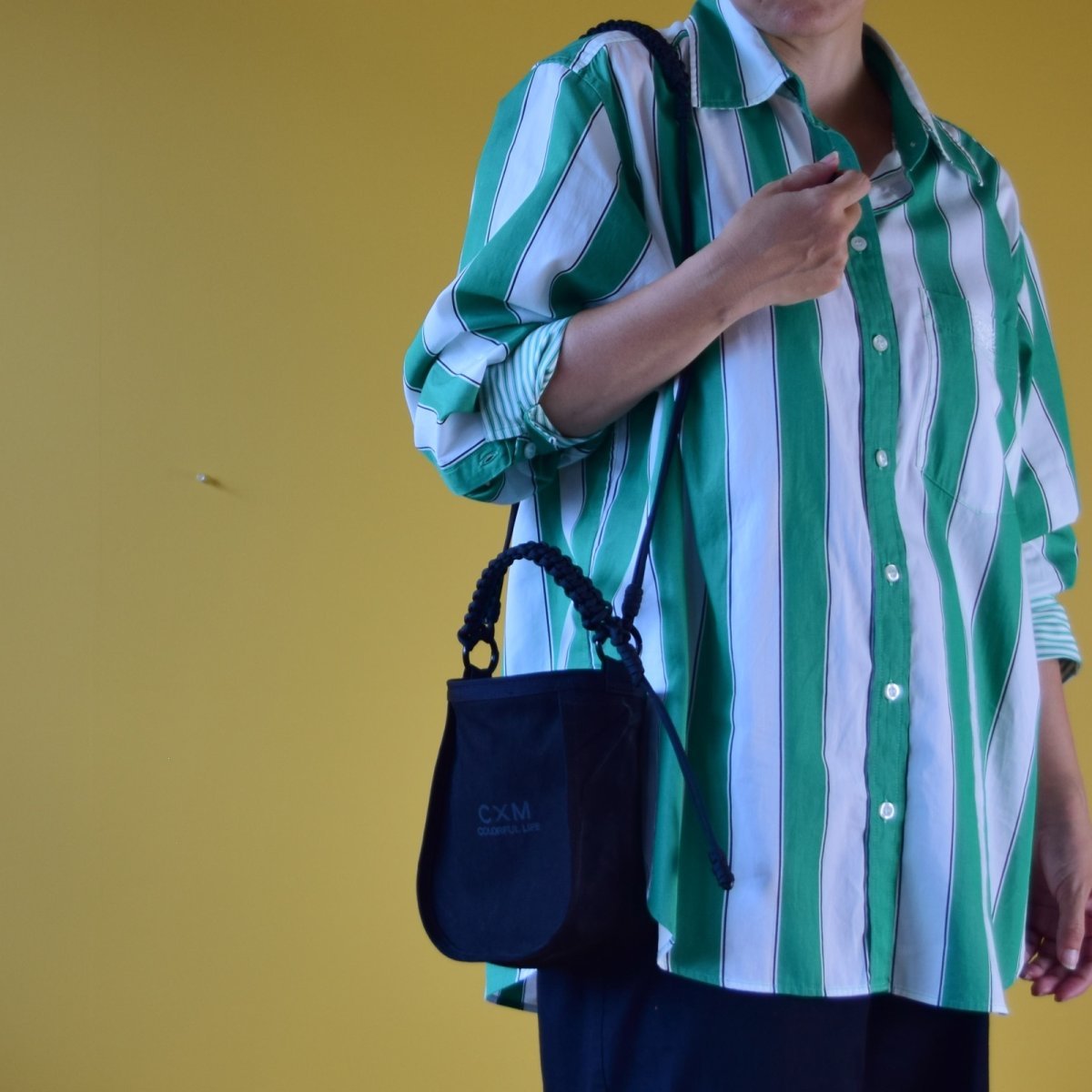 画像10: BELL - CORD HANDLE BAG-made to order (10)