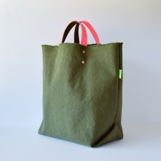 画像2: EASY TOTE / olive, noen orange (2)