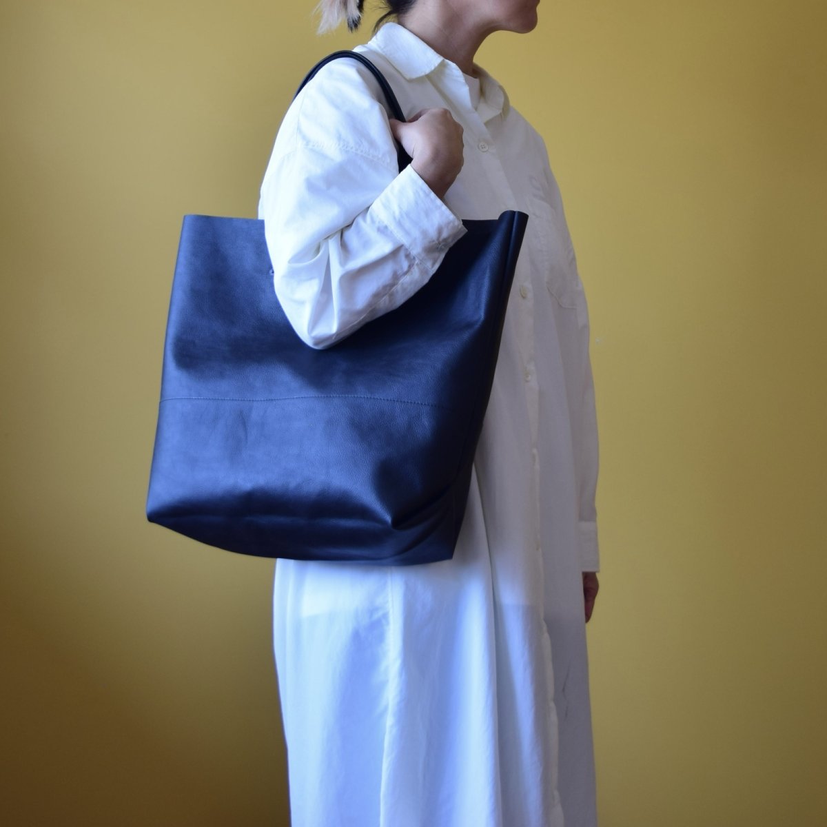 画像9: EASY TOTE / Leather Black / custom order (9)