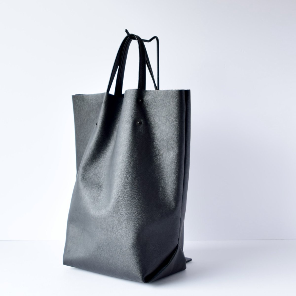 画像3: EASY TOTE / Leather Black / custom order (3)