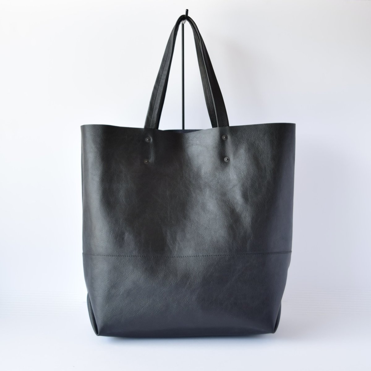 画像1: EASY TOTE / Leather Black / custom order (1)
